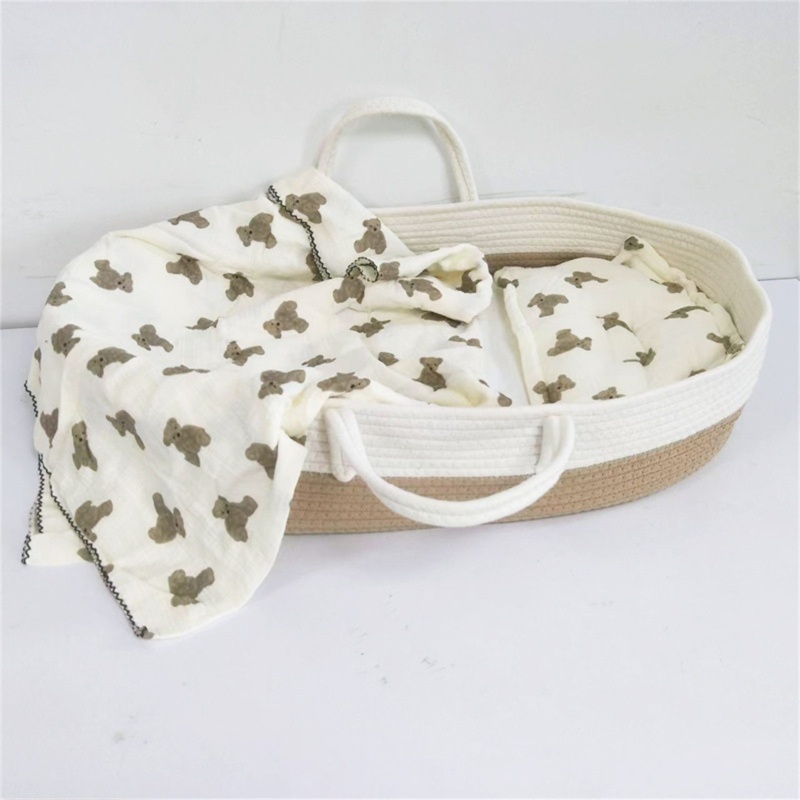 Túi Ngủ Cotton Có Dây Thừng Nhỏ Gọn Cho Bé Sơ Sinh