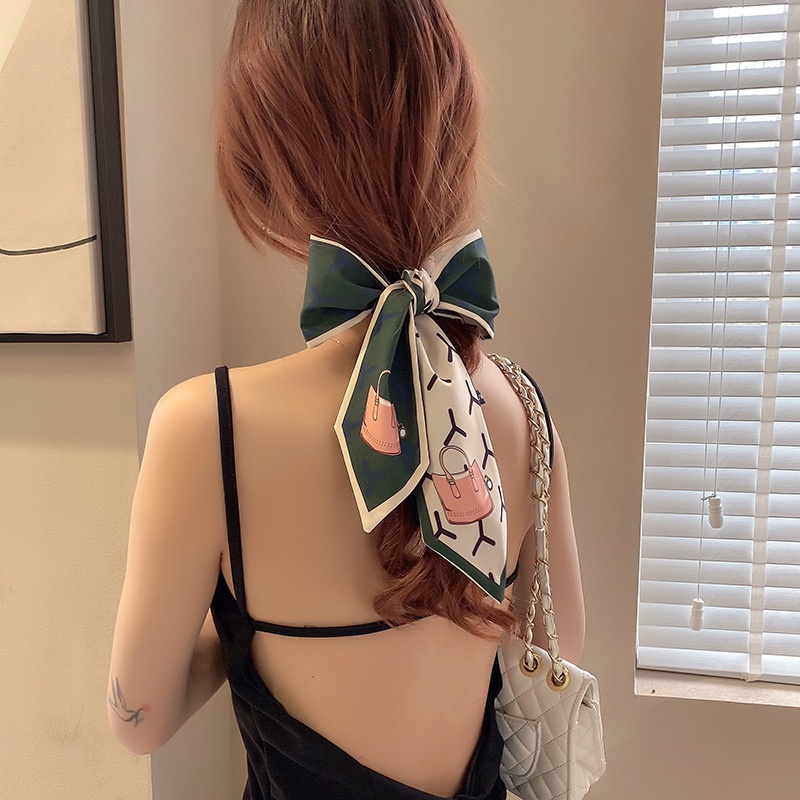 Khăn quàng cổ turban 90 x 6cm Eleanor Accessories dáng dài phụ kiện thời trang 3583