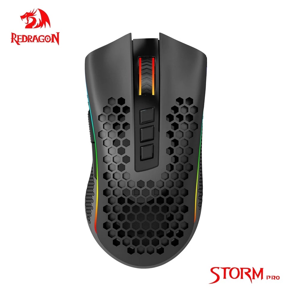 Chuột Không Dây Redragon Storm Pro M808-KS RGB USB 2.4G 16000 DPI Dùng Để Chơi Game