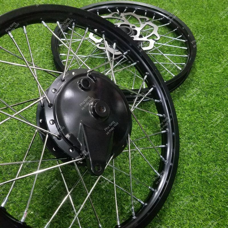 Bánh căm dành cho Sirius Jupiter đùm zin sơn đen niềng nhôm thái đen và bạc lắp như ZIN không cần chế HTH17 MSP 0089