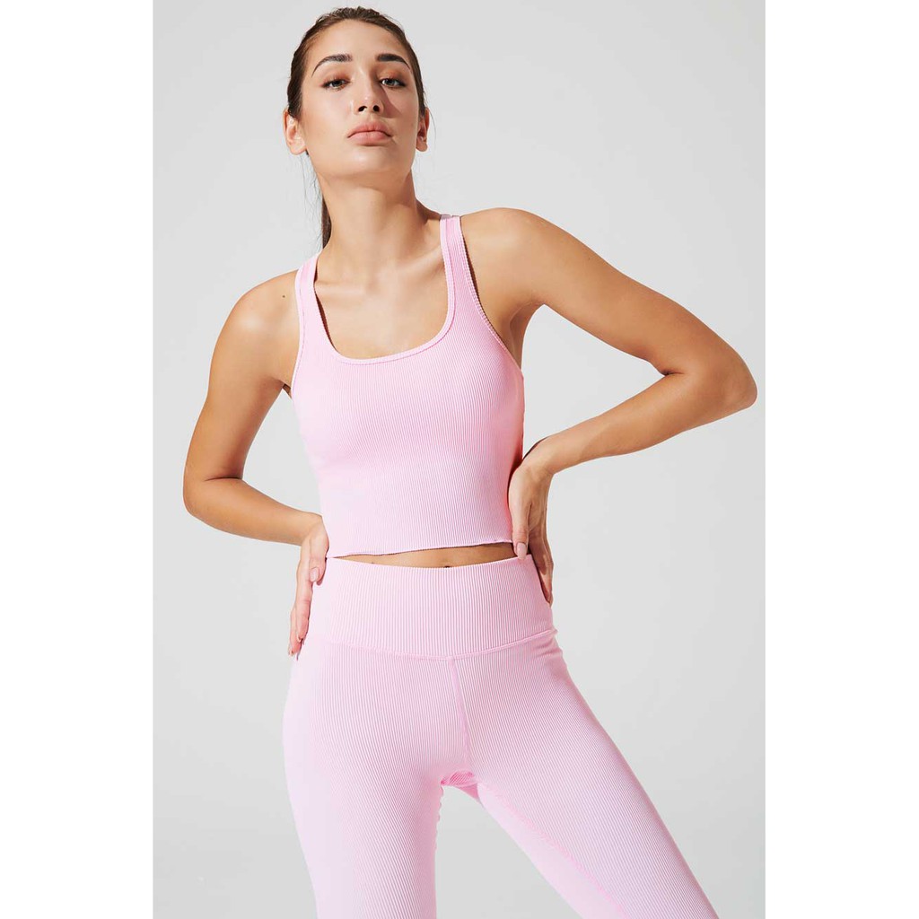 [Mã BMBAU300 giảm 7% đơn 499K] OLABEN Áo tập yoga Gym ELLYAS RIBBED TANK