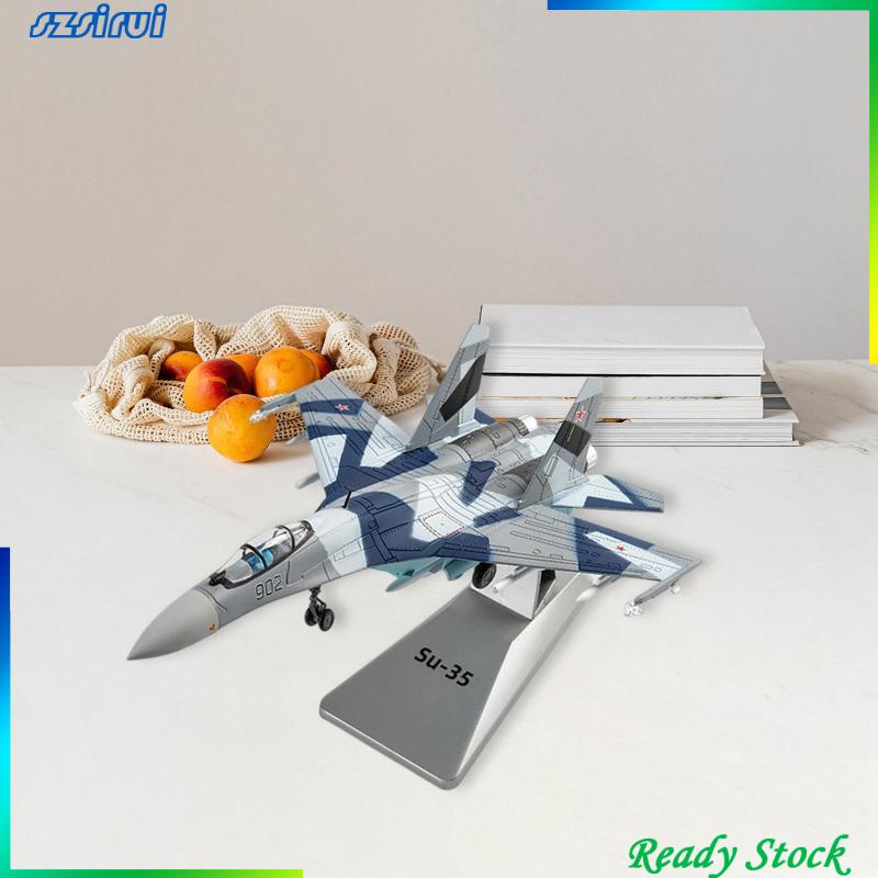 Mô Hình Máy Bay Chiến Đấu SU-35 Tỉ Lệ 1 / 100 Kèm Giá Đỡ Trang Trí Bàn Làm Việc