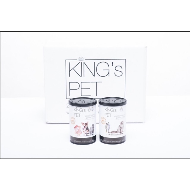 Pate Chó Mèo King's Pet Vị Gà/Cá/Giò Heo/Cá Hồi 380g