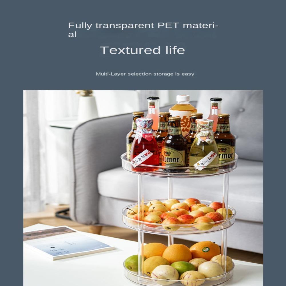 Kệ Đựng Lọ Gia Vị Trong Suốt Thiết Kế Xoay Tiện Dụng Cho Nhà Bếp / Phòng Tắm