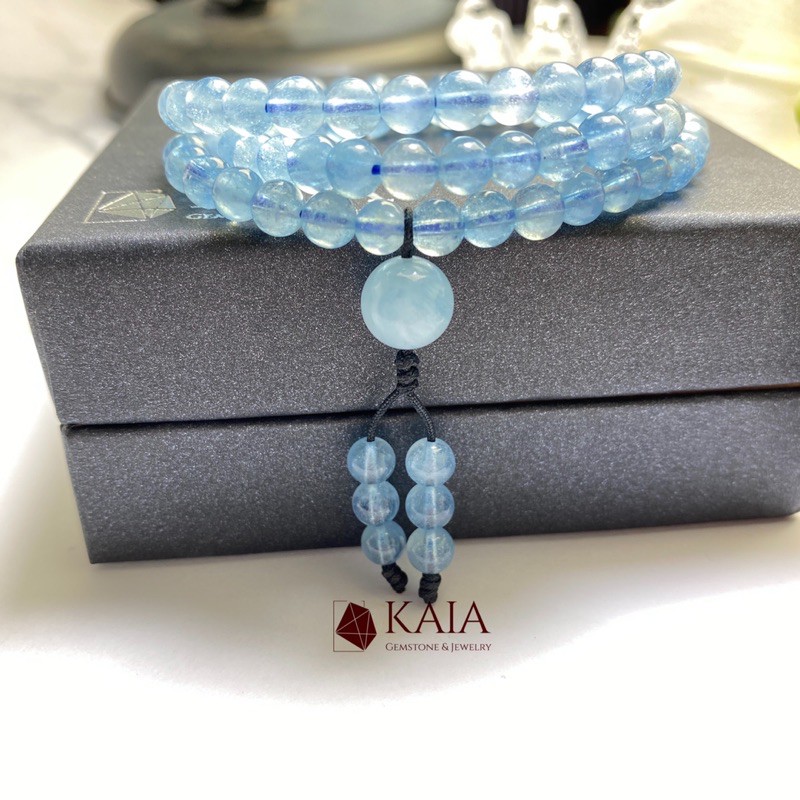 Vòng tay phong thủy Aquamarine viên đá của biển cả - KAIA