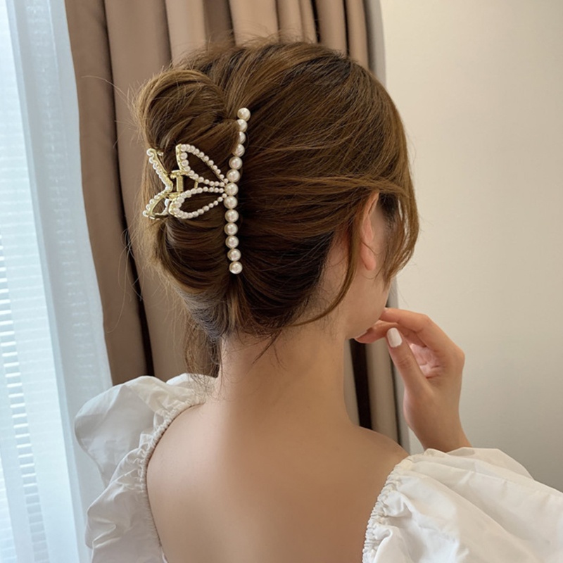 Kẹp tóc đuôi ngựa lớn bằng kim loại chống trơn trượt tiện lợi