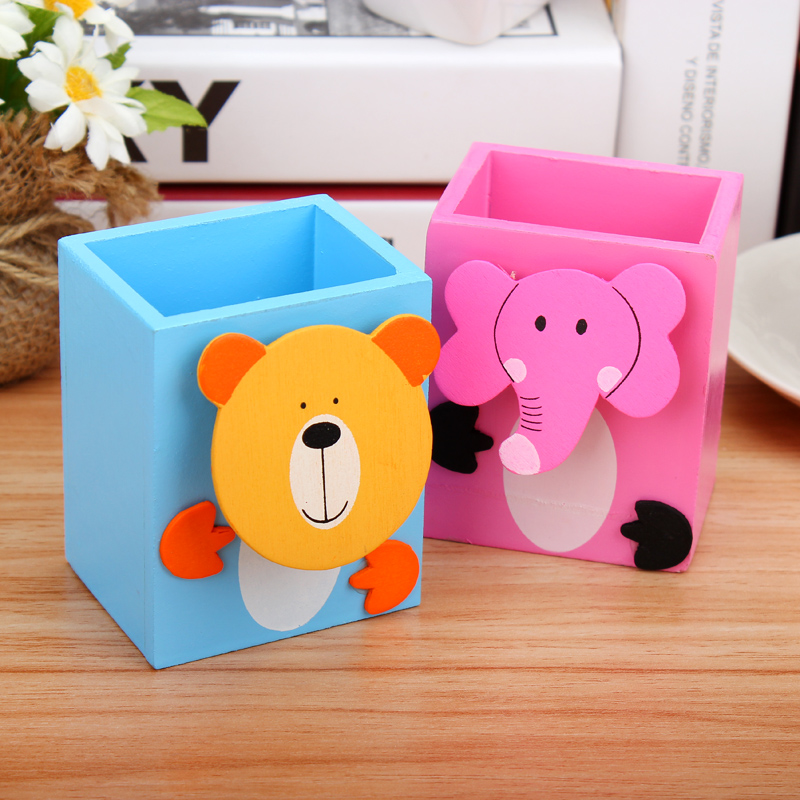 Hộp bút gỗ cute để bàn học sinh đẹp hàn quốc dễ thương giá rẻ cho bé NATO HB02