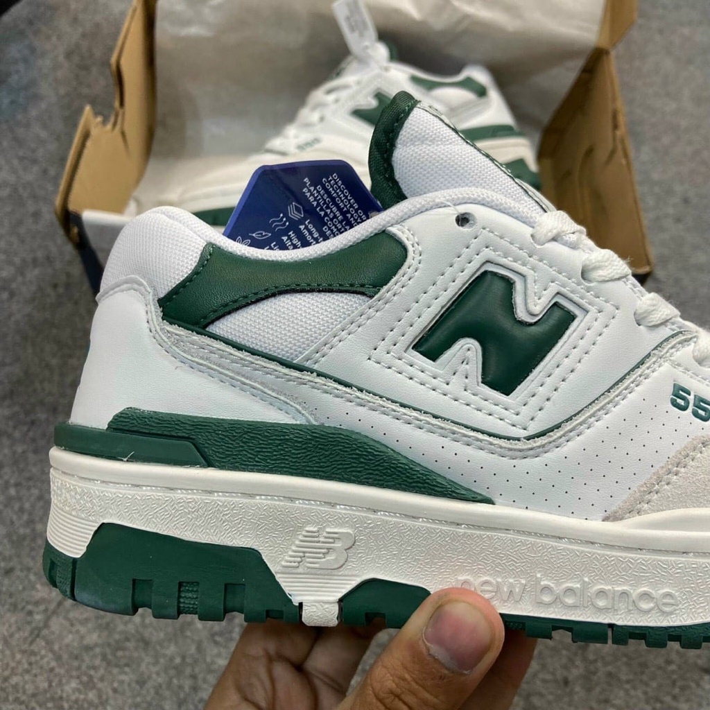 GIÀYSNEAKER NB 550 XANH LÁ, NB 550 XANH THAN, XANH NAVY, TRẮNG XANH CÁC MÀU CƠ BẢN NAM NỮ