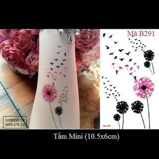 Xăm dán tattoo bồ công anh B291