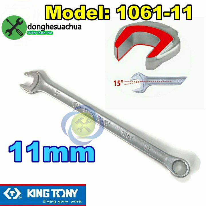 Cờ lê vòng miệng 11mm Kingtony 1061-11 dài 186mm