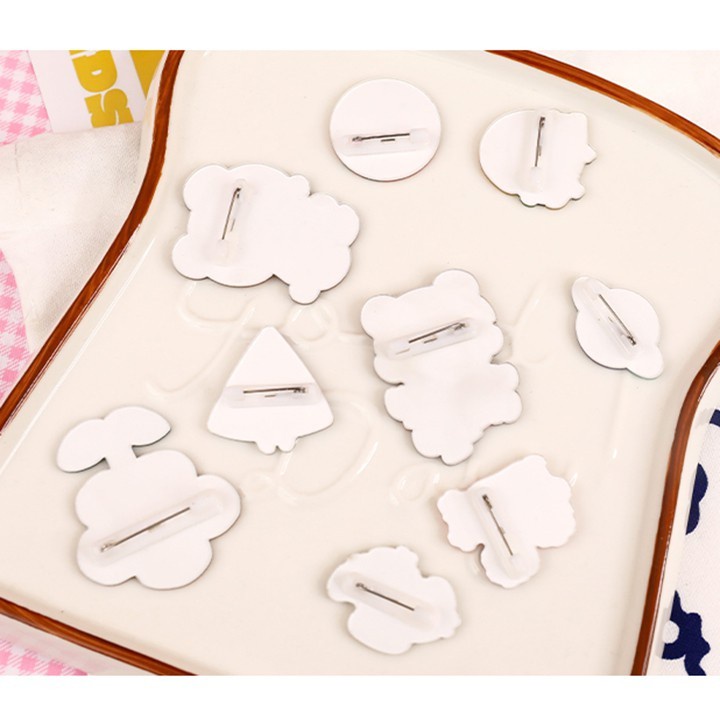 Ghim cài trang trí balo túi xách tote áo sơ mi sticker mica hoạt hình cute dễ thương pin có màng chống xước PKT01 Zavana