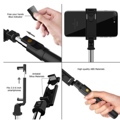 ❤️❤️Gậy Chụp Ảnh Tự Sướng Bluetooth 3 Chân Đa Năng – Tripod K07 – Chụp Hình Selfie.