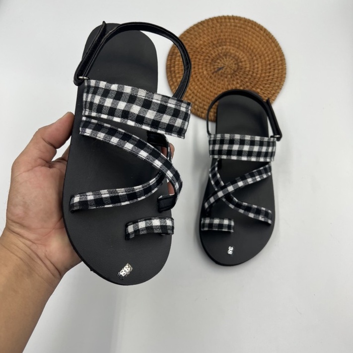 Dép xăng đan nữ A112 ca rô size 34 đến 42