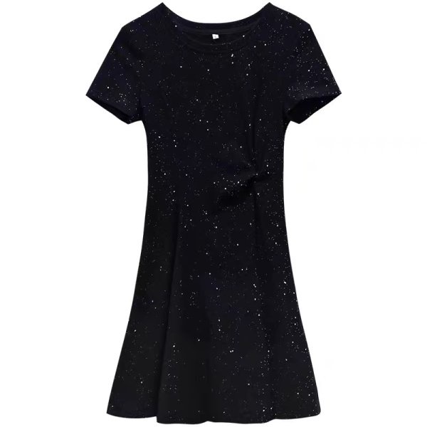 Đầm Tay Ngắn Chất Liệu Lụa Mỏng Cao Cấp Thời Trang Theo Phong Cách Hàn Quốc Cho Nữ