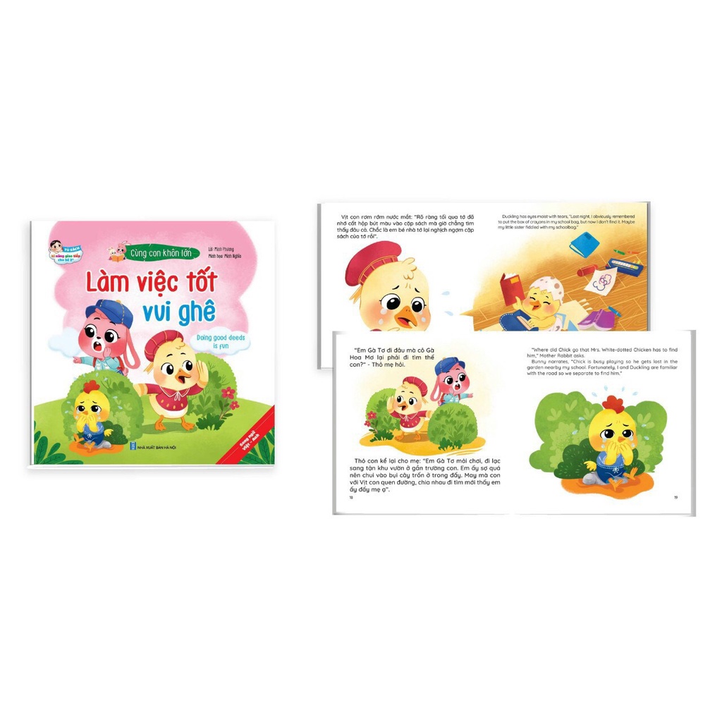 Sách - Bộ 10 quyển truyện tranh Cùng Con Khôn Lớn song ngữ Việt-Anh - Kỹ năng giao tiếp cho bé 2+