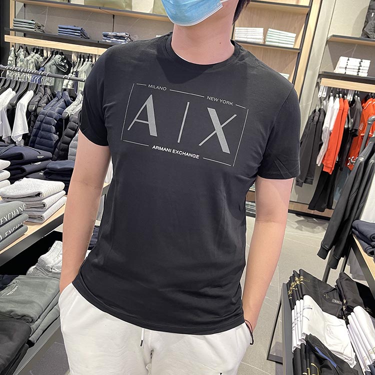 Armani Áo Thun Ngắn Tay Thời Trang Cá Tính Trẻ Trung Cho Nam
