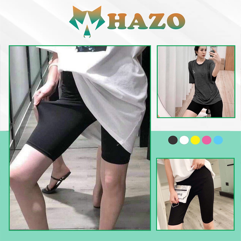 Quần Đùi nữ Mặc ở nhà Legging thể thao màu đen 289 chất mềm mại