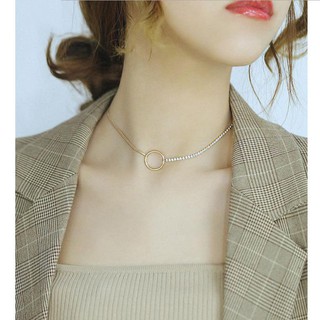 Dây chuyền choker titan ko đen tt 3747