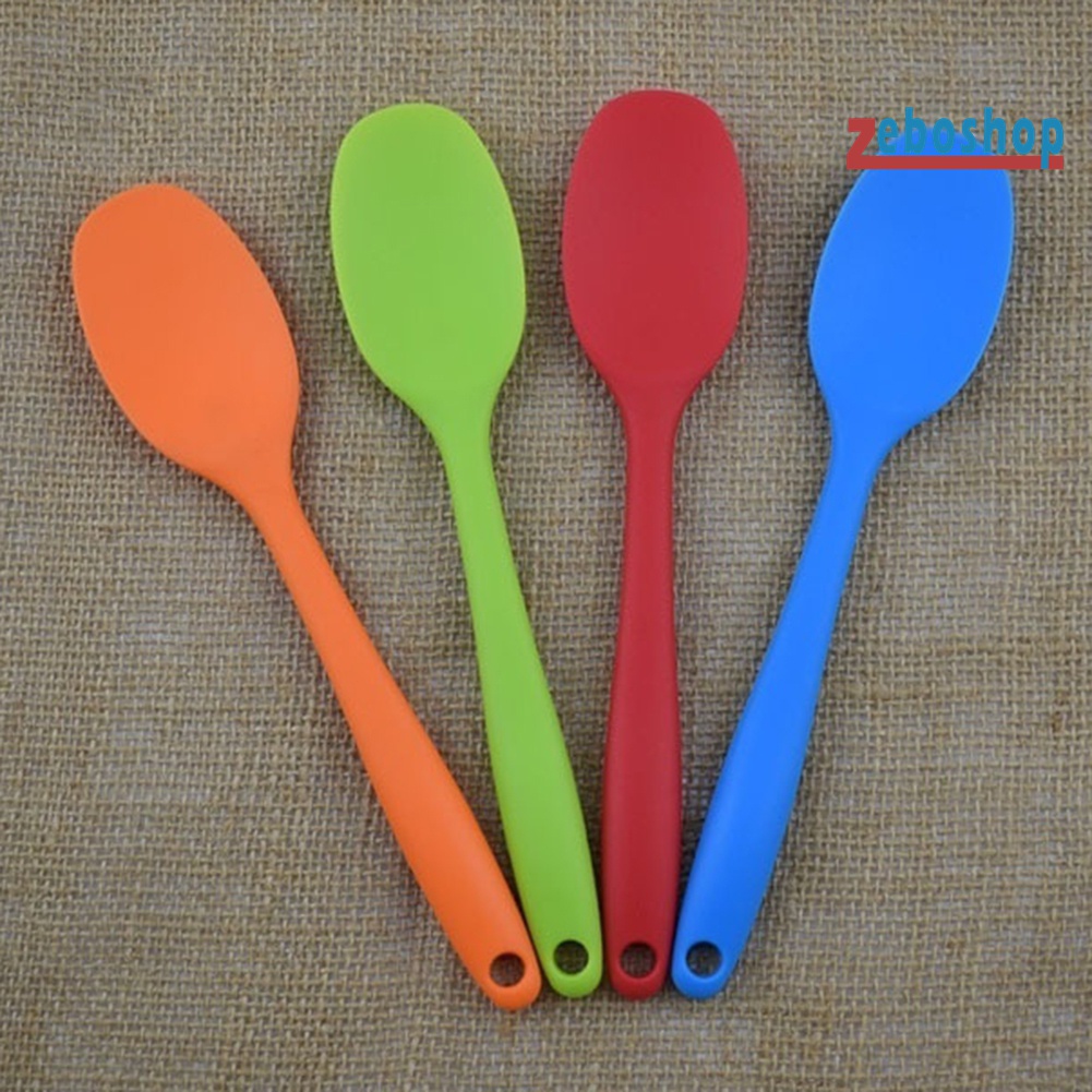 Muỗng Silicone Cán Dài Chống Dính Tiện Dụng Cho Nhà Bếp