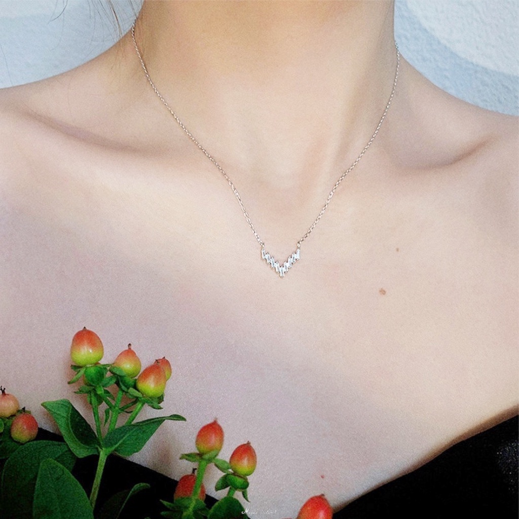 Dây chuyền bạc Miuu Silver, vòng cổ nữ đính đá Tender Look bạc 925
