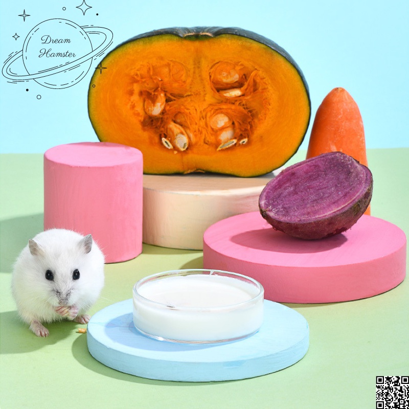 Bột Prebiotic đông khô/sữa dê/rau củ Yee 4 vị cho hamster, rat, sóc bay, nhím