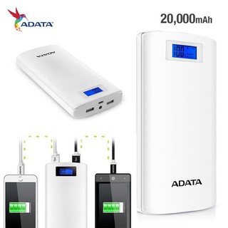 Pin sạc dự phòng 20000mAh P20000D ADATA (trắng) - Hãng phân phối chính thức
