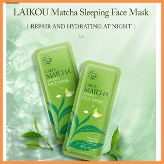 Mặt nạ ngủ matcha 💕 Mat na ngu trà xanh laikou dưỡng da mụn 1 gói nhỏ