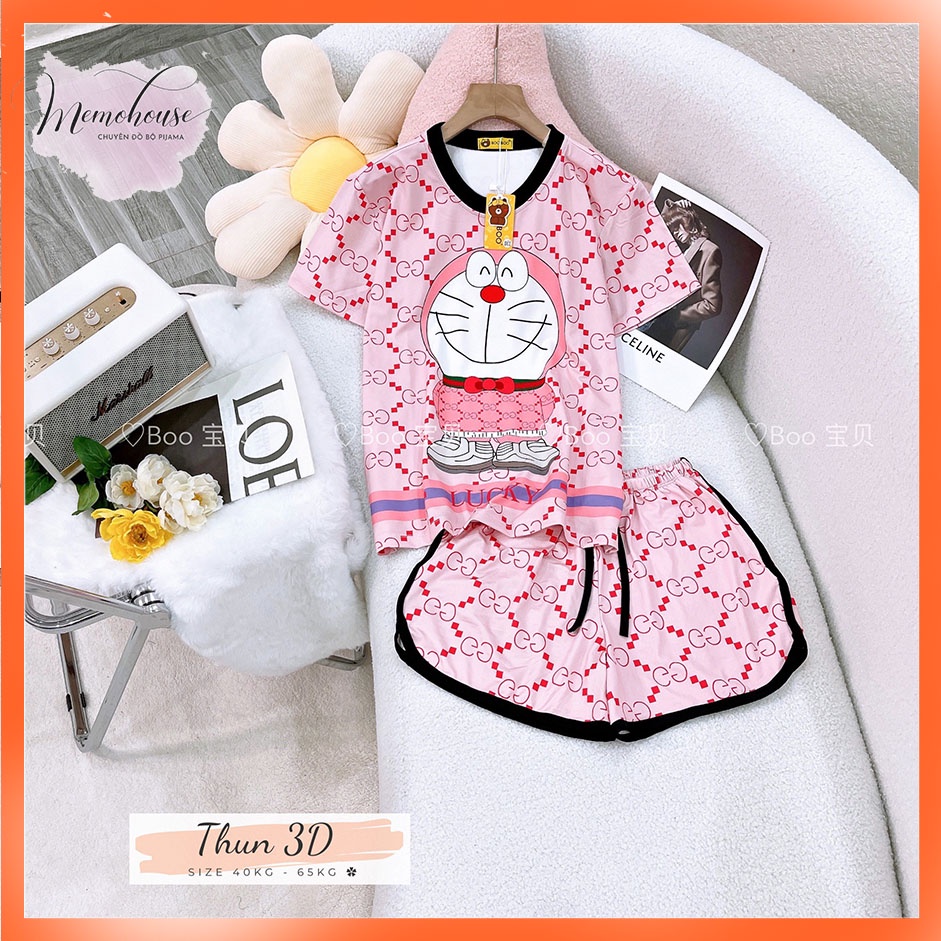 Đồ Bộ Thun Cotton ĐÙI 3D hoạt hình dễ thương