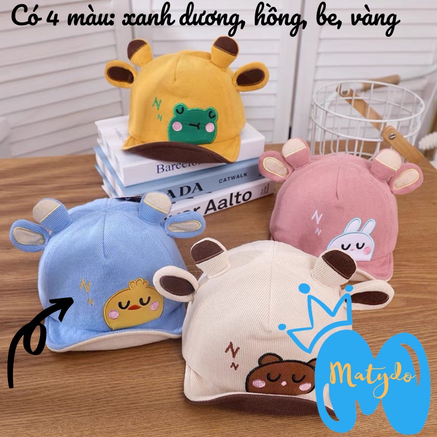 Mũ cho bé gái bé trai MATYDO nón lưỡi trai hình động vật đáng yêu phụ kiện trẻ em