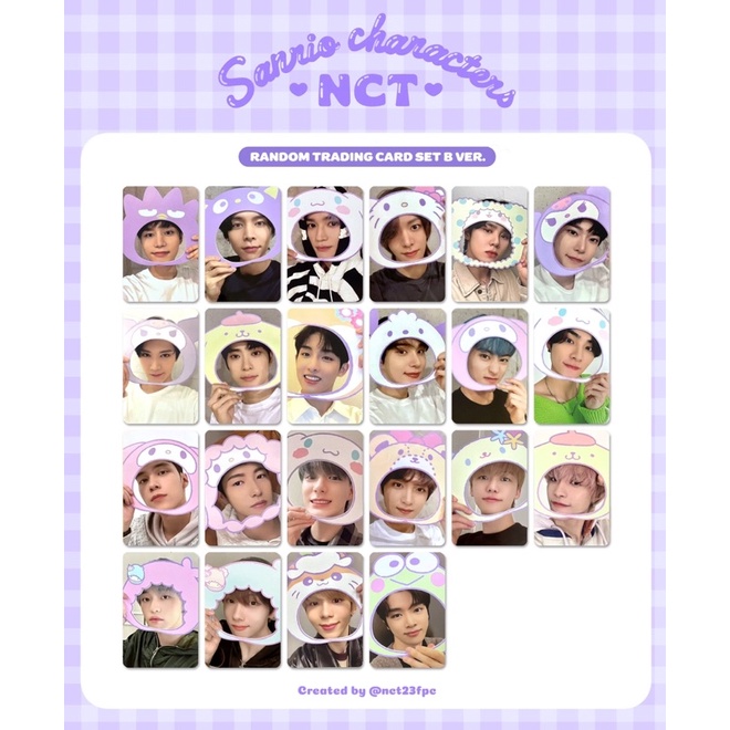 Tập ảnh tổng hợp Sanrio x NCT, trading card, holder keyring, sticker (đợt 2- nguyên seal)