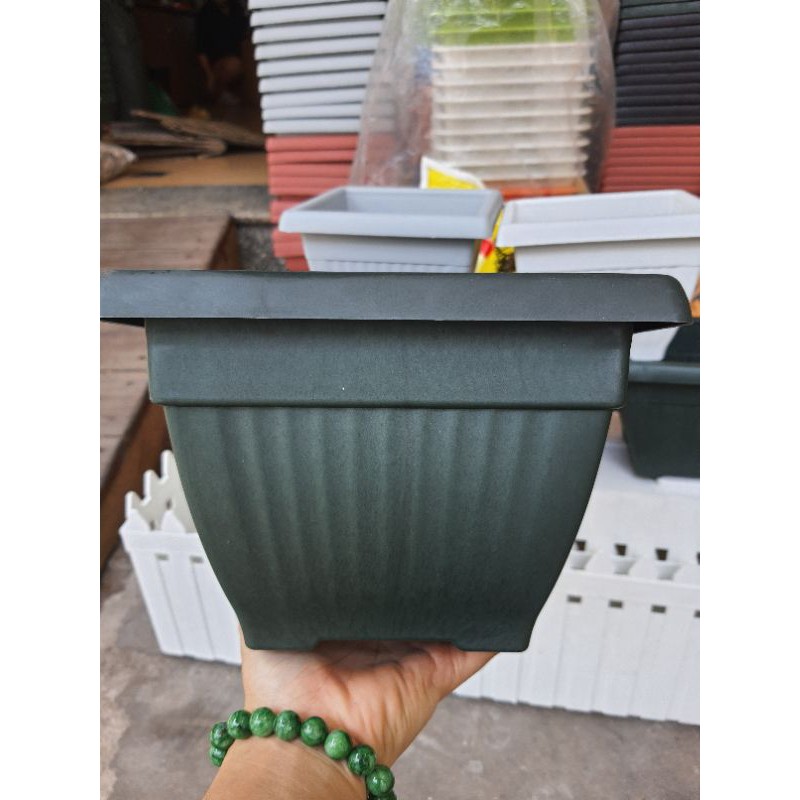 combo 2 chậu vuông nhật 19x14cm nhựa dày tốt.