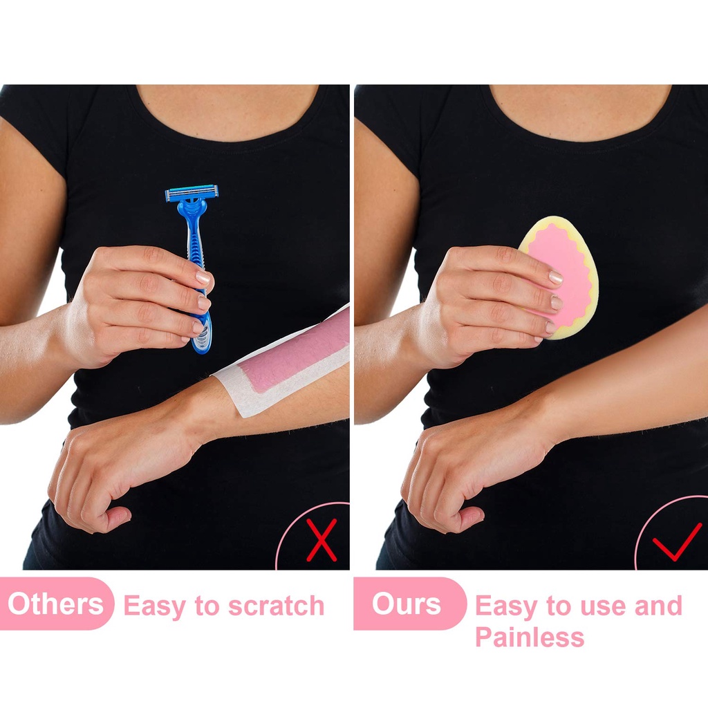Miếng mút tẩy lông cơ thể không đau có thể tái sử dụng