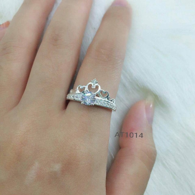 Nhẫn vương miện bạc ý 925