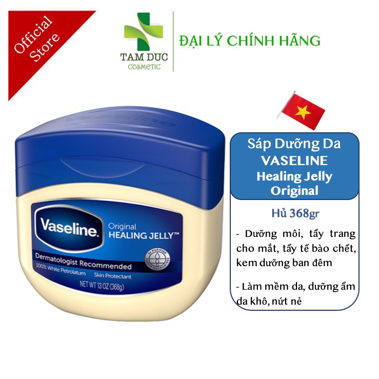 Sáp Dưỡng Ẩm Vaseline Healing Jelly Original [Hộp 49gr - 106gr - 368gr] [vaselin]