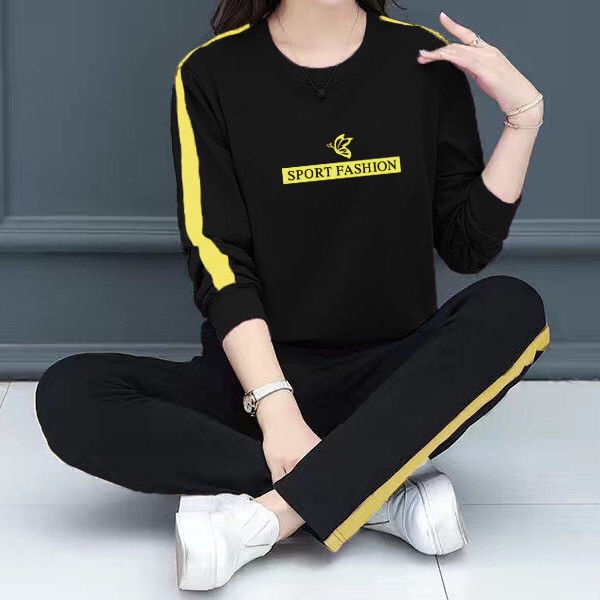 Thời Trang Bộ Đồ Thể Thao Hai Món Cổ Tròn Dáng Ôm Phong Cách Mùa Xuân 2021 | BigBuy360 - bigbuy360.vn