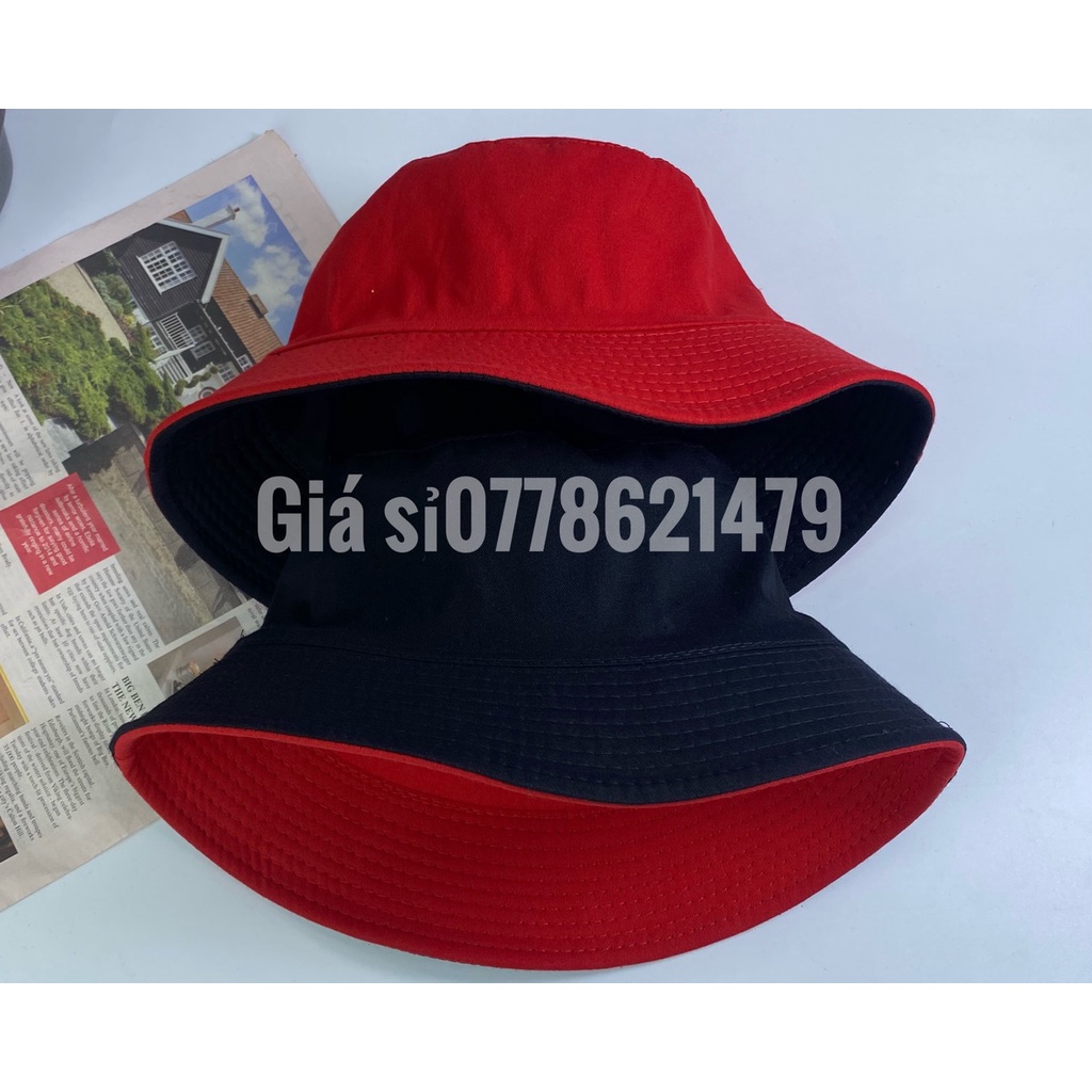 Nón bo tai bèo - mũ vành bucket trơn 2 mặt thời trang (hình thật shop tự chụp)