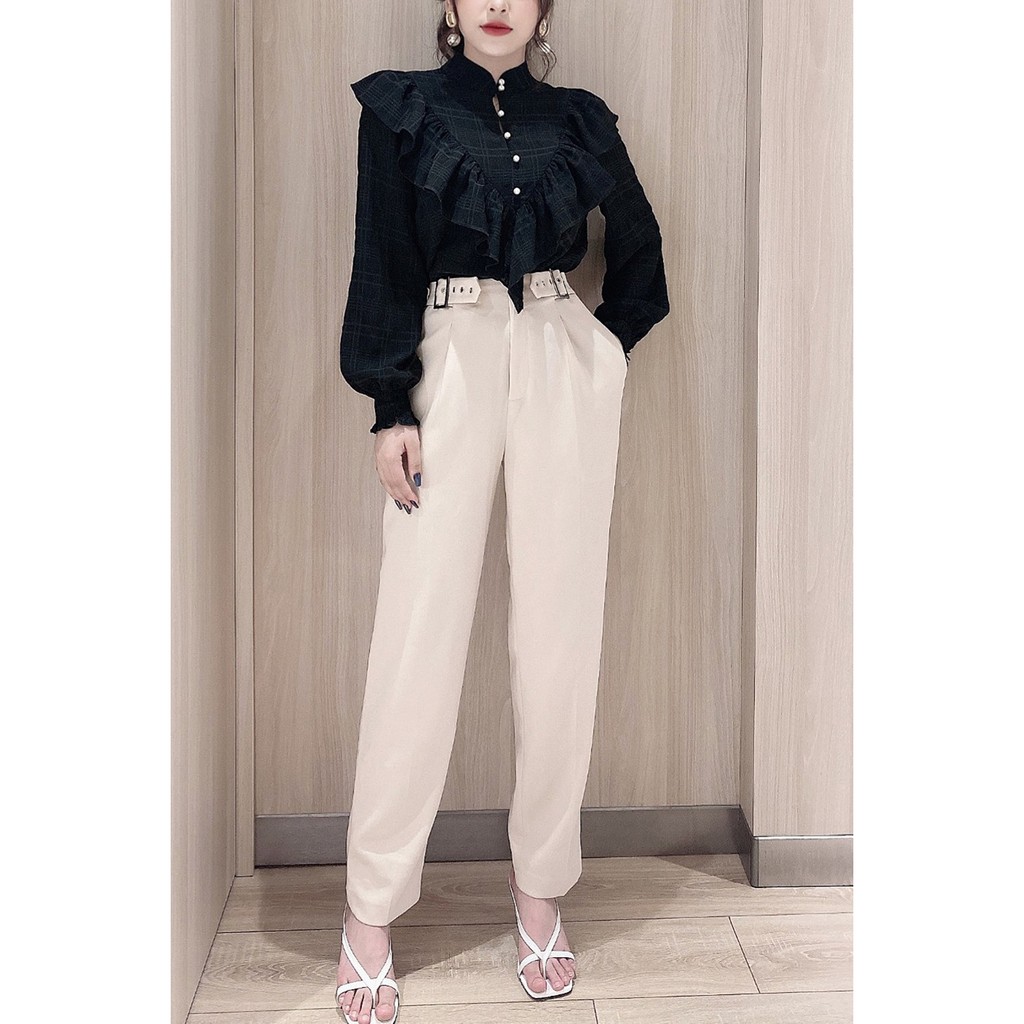 Quần dài xuông vải tuýt - 20Again QAA0467