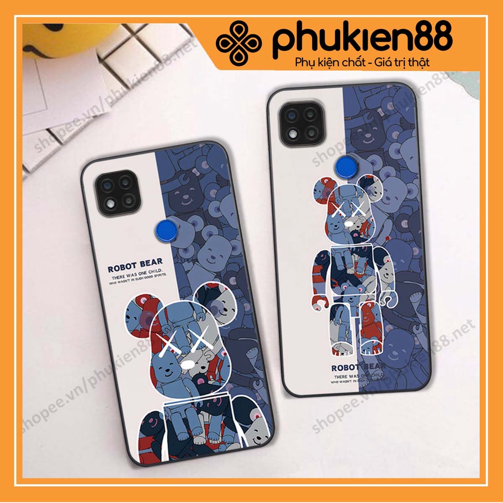 Ốp lưng Xiaomi Redmi 9C hình Robot Bear, Kawsnc bảo vệ điện thoại