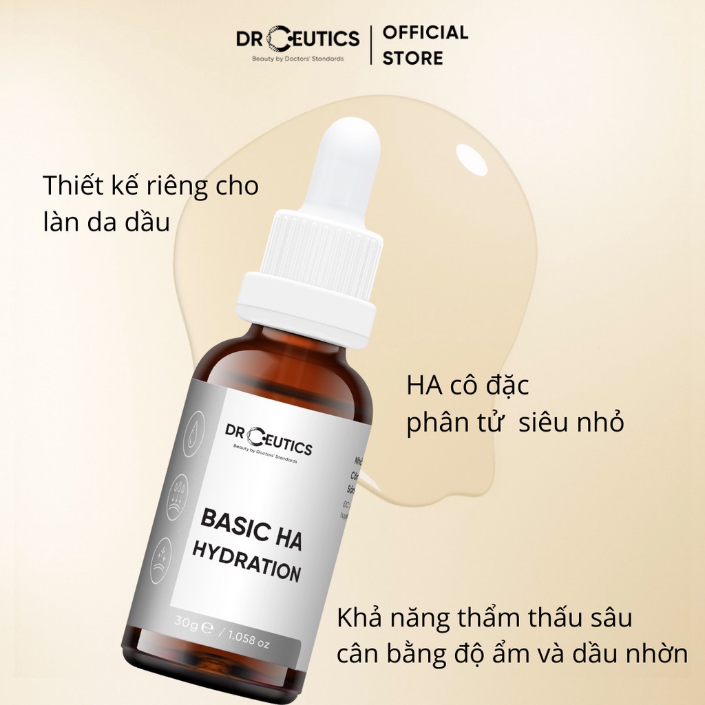 DRCEUTICS Tinh Chất HA Basic Hydration Drceutics Cho Da Dầu Mụn (30ml) | BigBuy360 - bigbuy360.vn