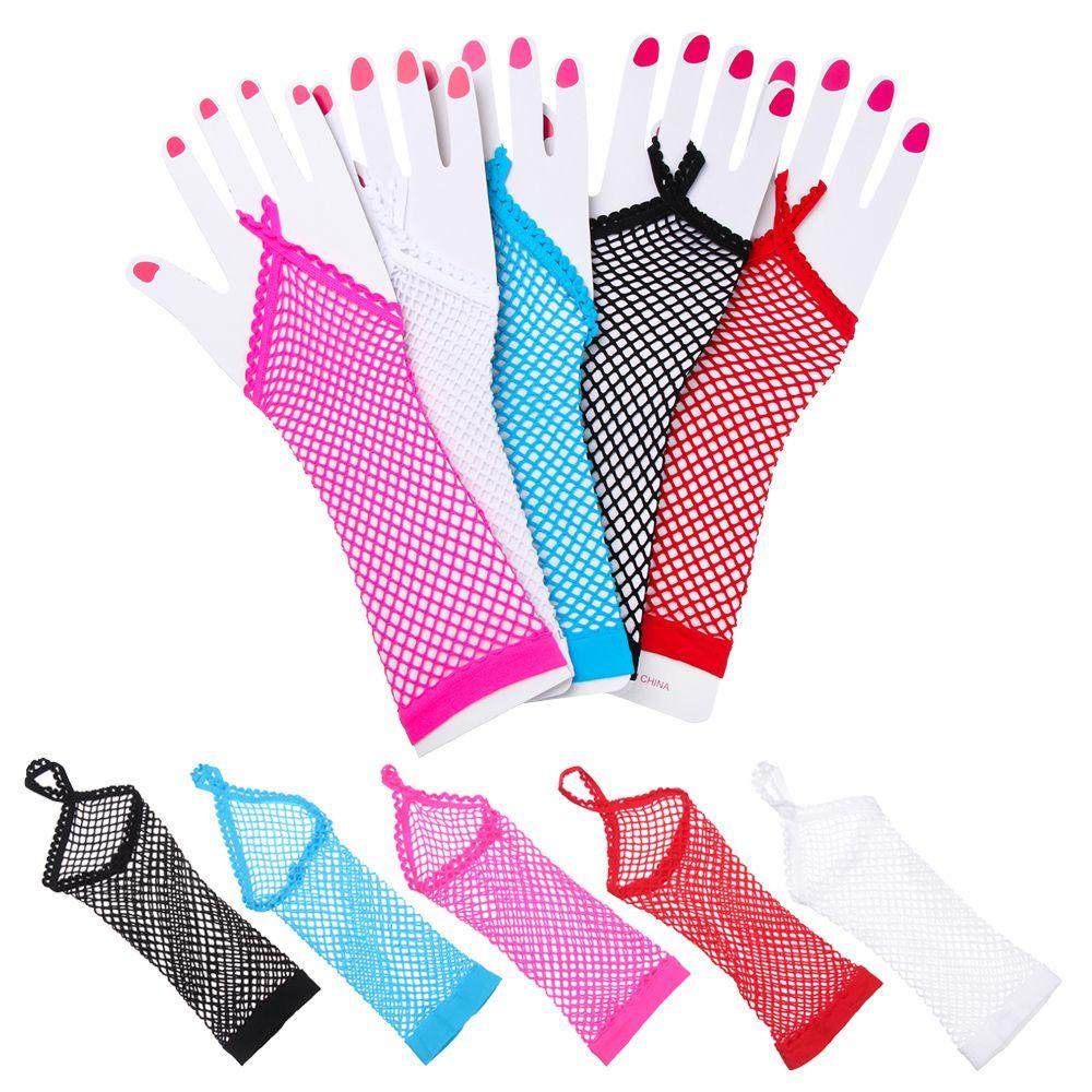 Găng Tay Lưới Dài Hở Ngón Thoáng Khí Cho Nữ