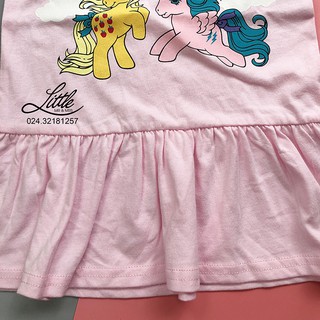 Váy cotton hồng pony