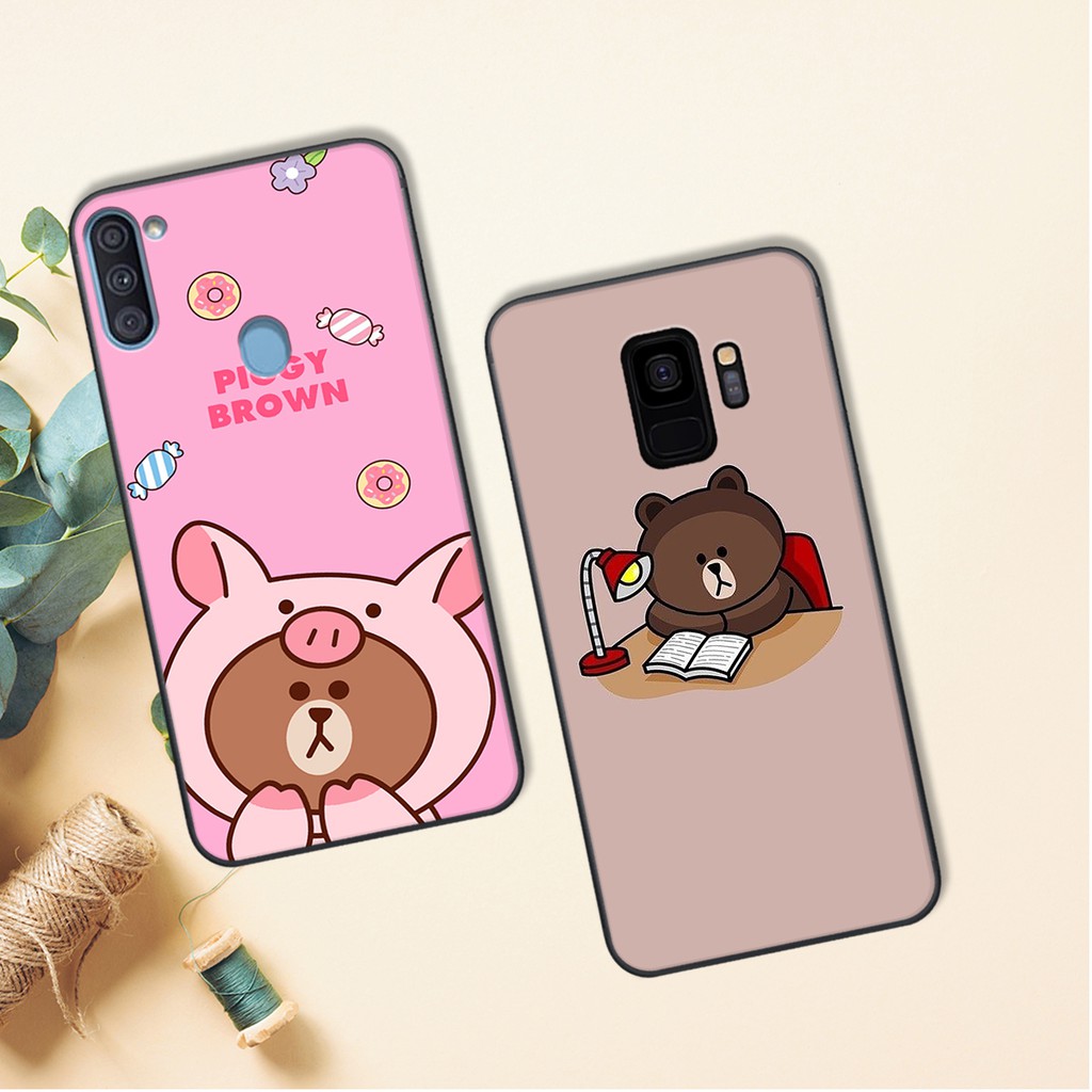 [ỐP SAMSUNG_SIÊU RẺ] ỐP LƯNG SAMSUNG GẤU BROWN VÀ THỎ CONY CUTE |S9-S9 PLUS-S10-S10 PLUS-A01-A11| DOAREMON CASE