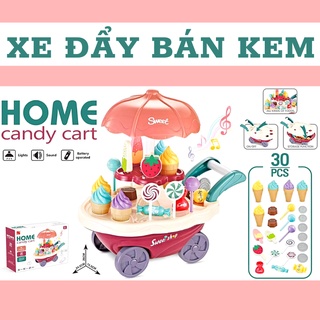 [SIZE LỚN] Đồ chơi xe đẩy bán kem có nhạc và đèn vui nhộn size lớn cực kì bắt mắt cho bé