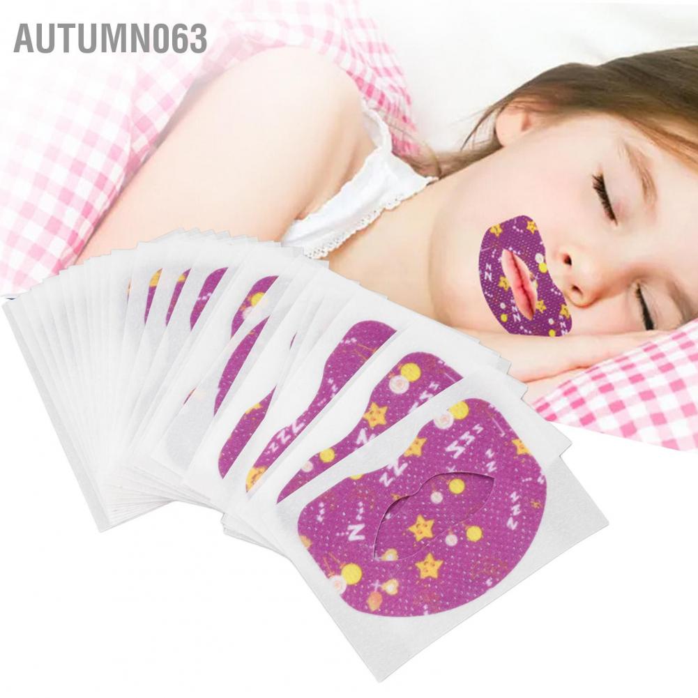 Set 30 Miếng Dán Miệng Mềm Mại An Toàn Cho Bé Khi Ngủ Hình dán chống há miệng khi ngủ Autumn063