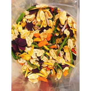 Trái cây sấy thập cẩm đà lạt 10 vị, nguyên miếng, hàng xuất khẩu 500gr