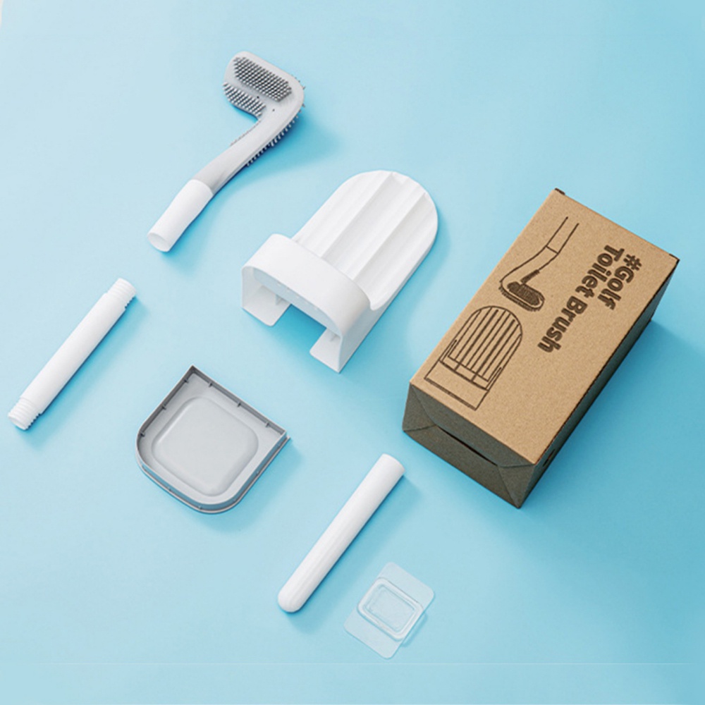 Bộ Cọ Chà Rửa Toilet Cán Dài Có Thể Tháo Rời Kèm Đế Cao Su Mềm Tiện Dụng