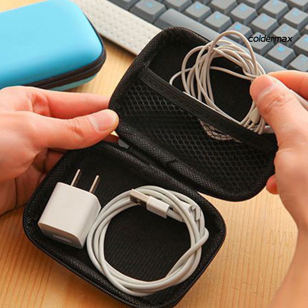 Túi nylon nhỏ đựng dây cáp USB/ tai nghe di động hình vuông/ hình chữ nhật tiện lợi