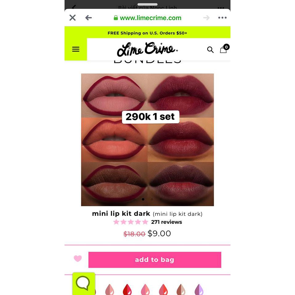 ( HÀNG CO SAN) son Lime crime | BigBuy360 - bigbuy360.vn