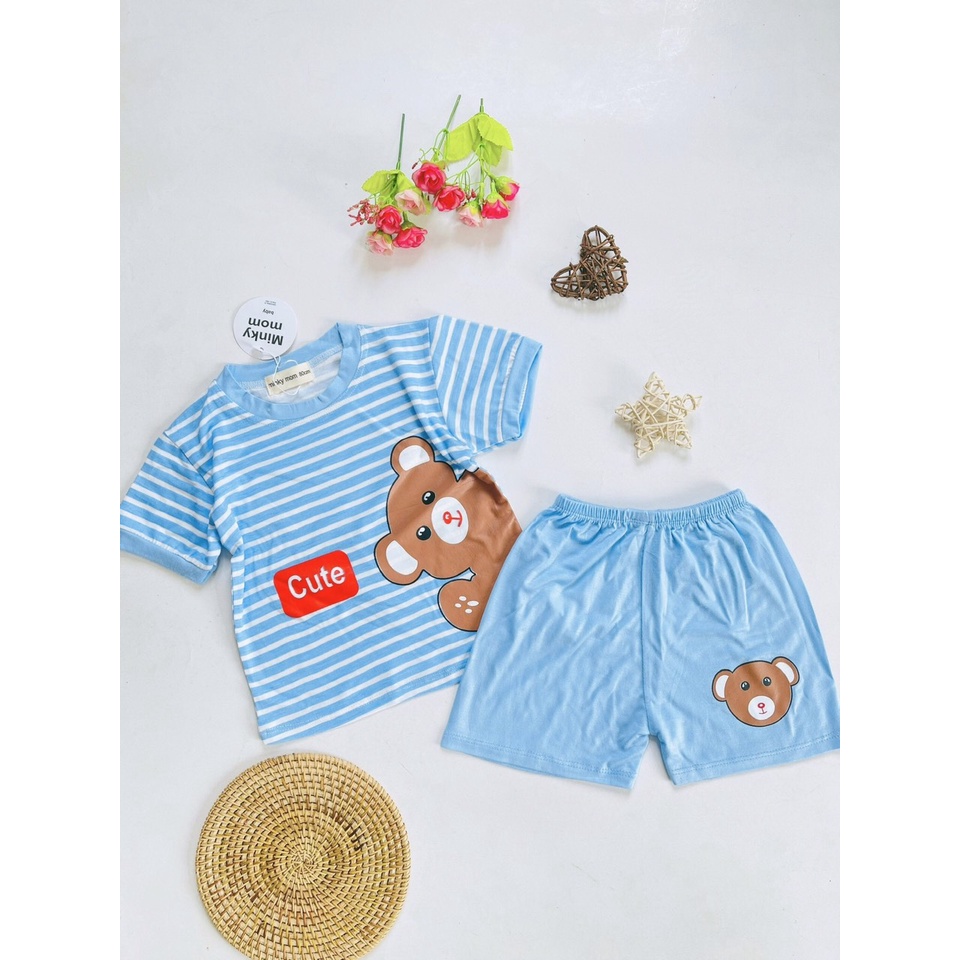Bộ cộc tay thun lạnh Minky Mom cho bé.
