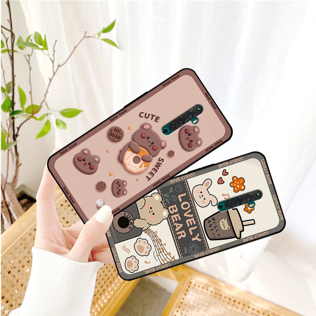 Ốp lưng Oppo Reno 2 / Reno2 F - Reno 2f in hình gấu bear dễ thương, bền đẹp